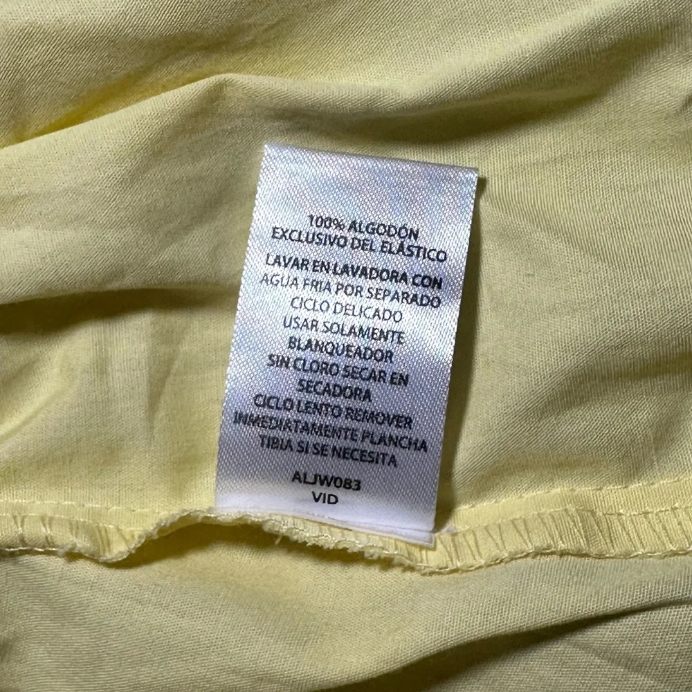 Derek Heart Women Blouse Top With Straps Large  Yellow 100% Cotton New - Picture 6 of 6